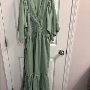 Elegant Green Maxi Dress